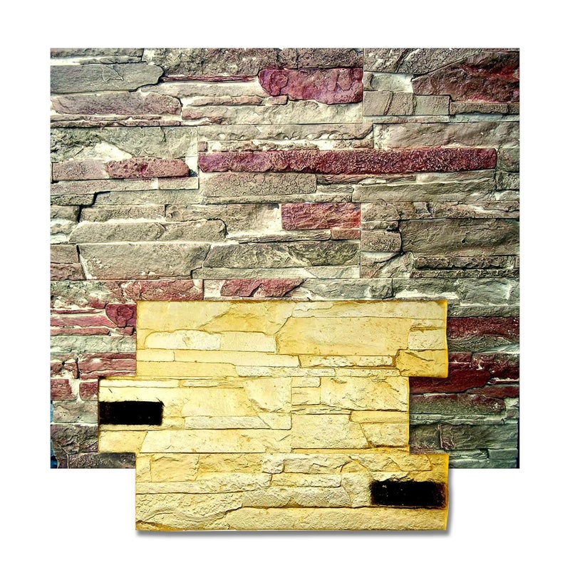 Polymolds Monaco Stamp Texturing Skin Slate Pattern Stone Decorative Concrete Cement Imprint Texture Stamp Mat - Image 1